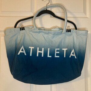 Athleta Blue Ombre Tote Bag - 100% Cotton - 15" x 17" x 6.25"